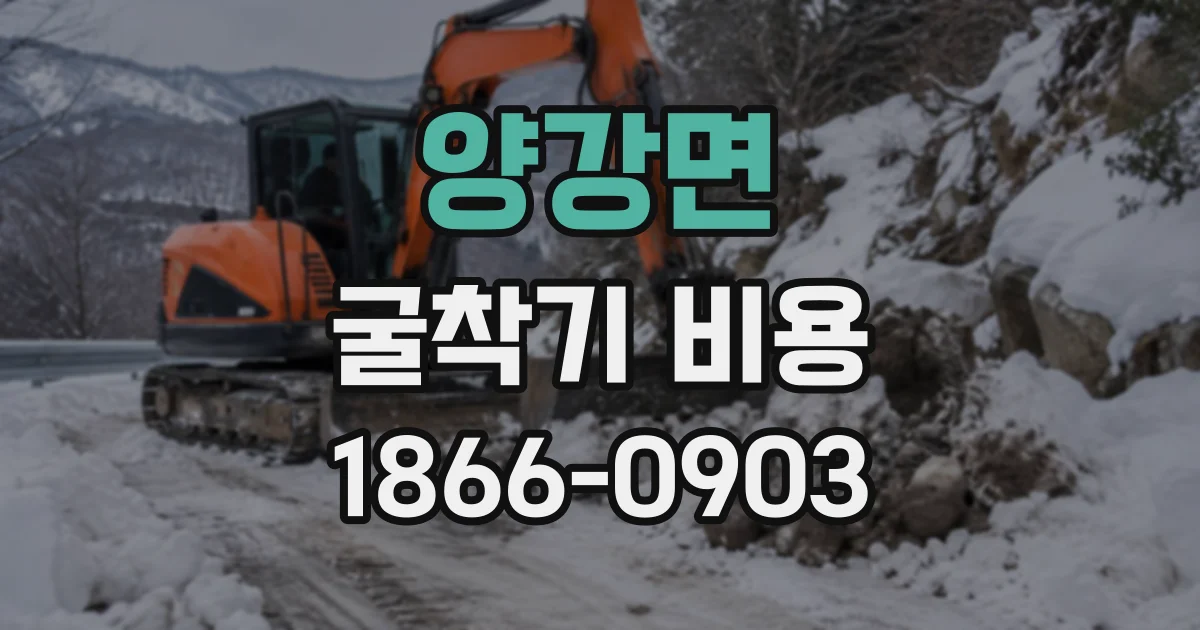양강면 굴착기비용