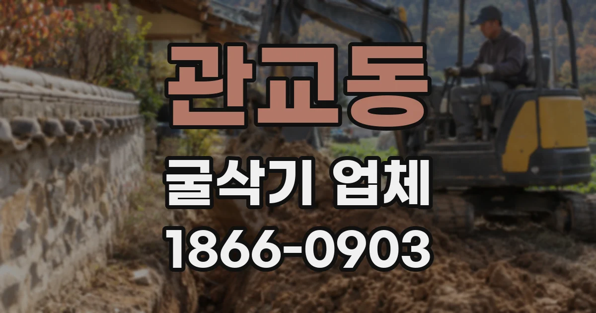 관교동 굴삭기 업체