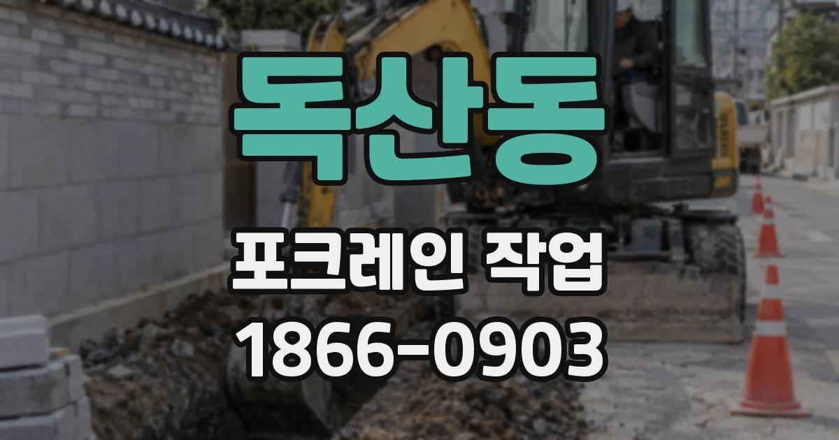 독산동 포크레인 작업
