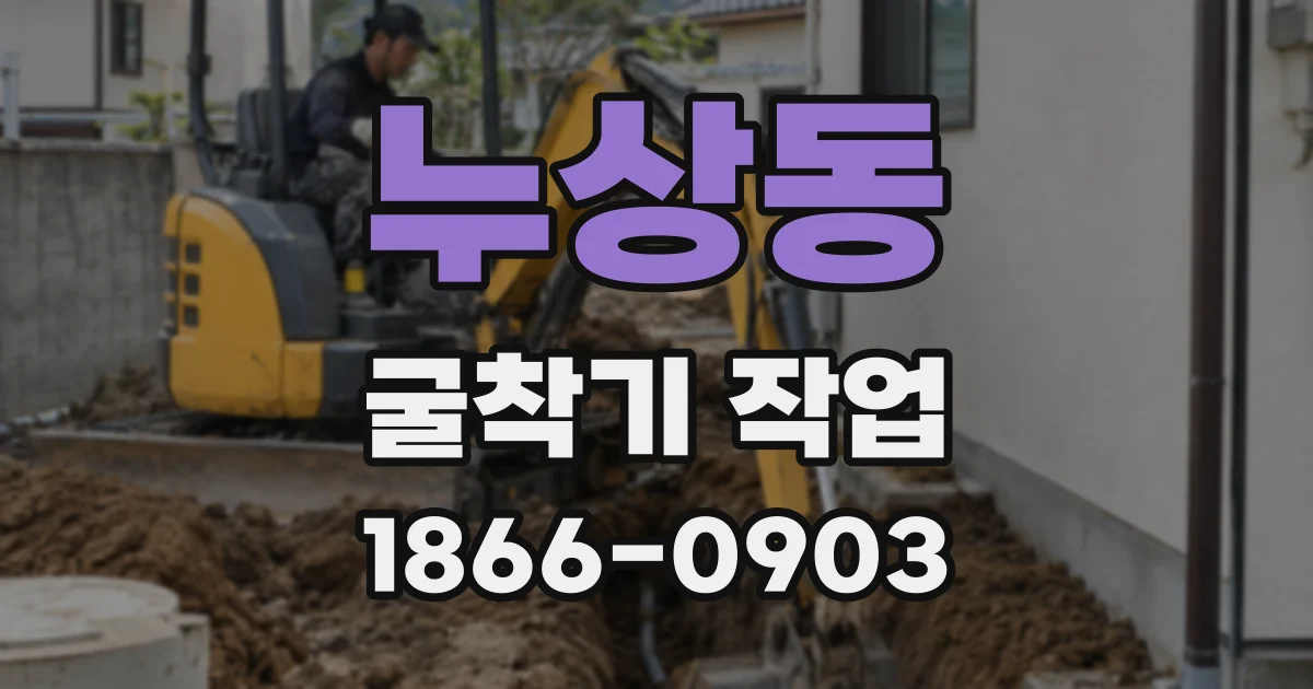 누상동 굴착기 작업