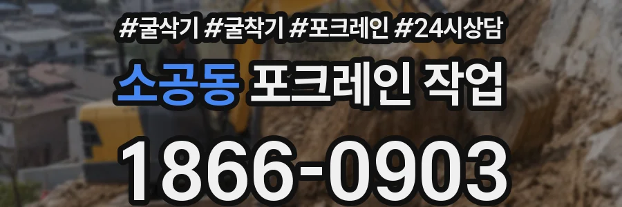 소공동 포크레인 작업