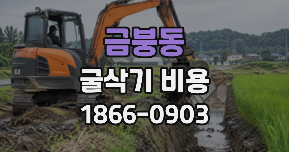 금붕동 굴삭기비용