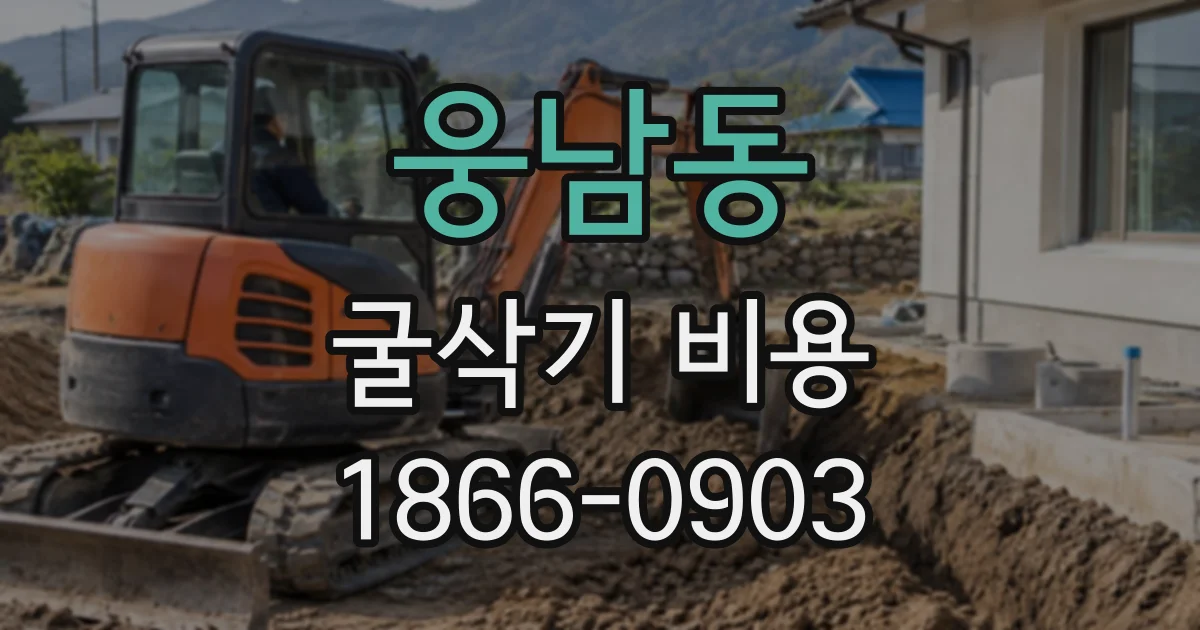 웅남동 굴삭기비용