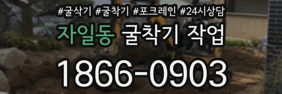 자일동 굴착기 작업