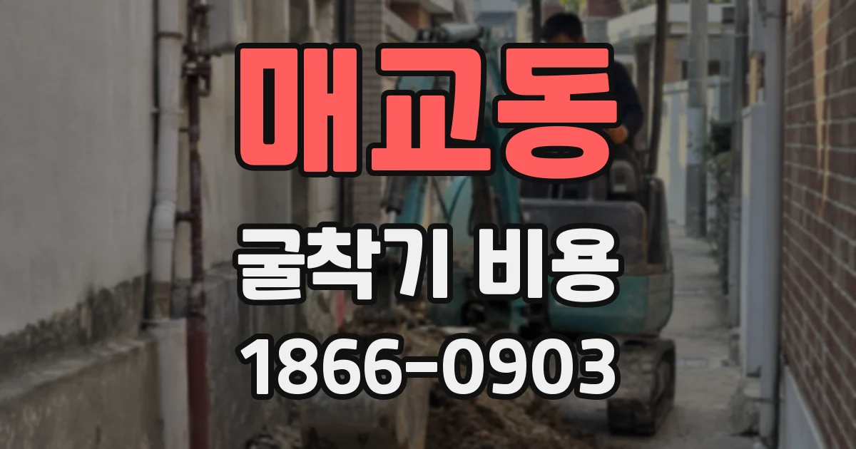 매교동 굴착기 비용