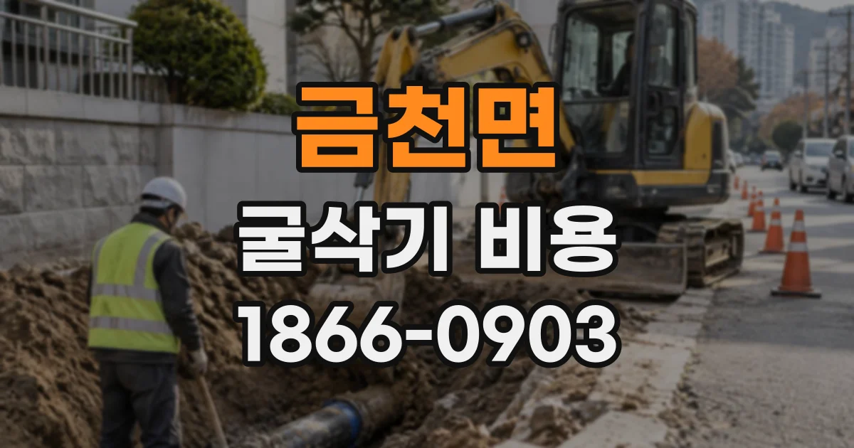 금천면 굴삭기비용