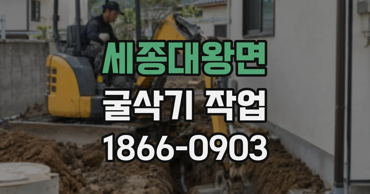 세종대왕면 굴삭기 작업