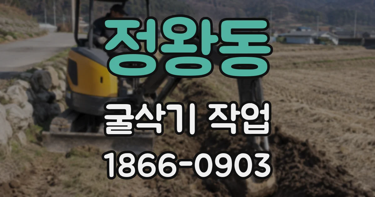 정왕동 굴삭기 작업