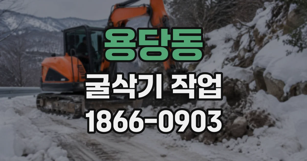 용당동 굴삭기작업