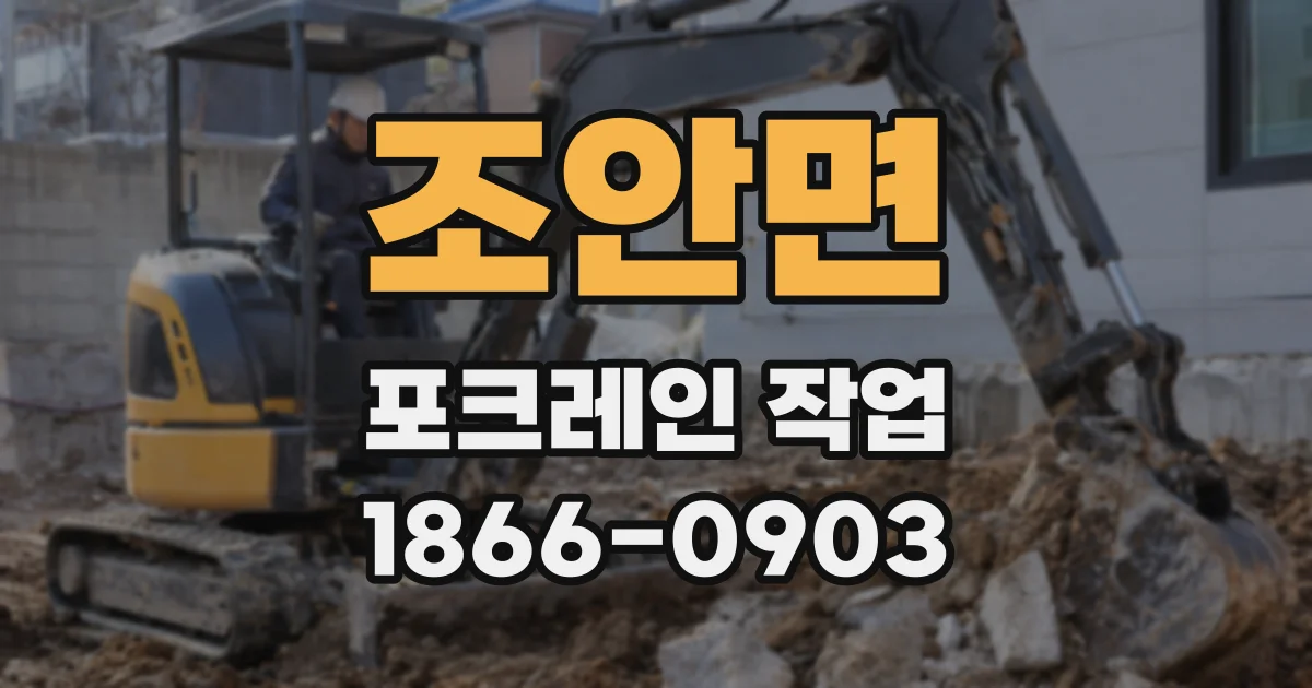조안면 포크레인 작업