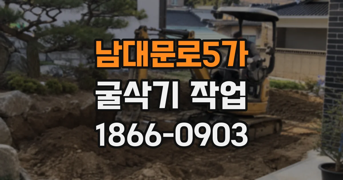 남대문로5가 굴삭기 작업