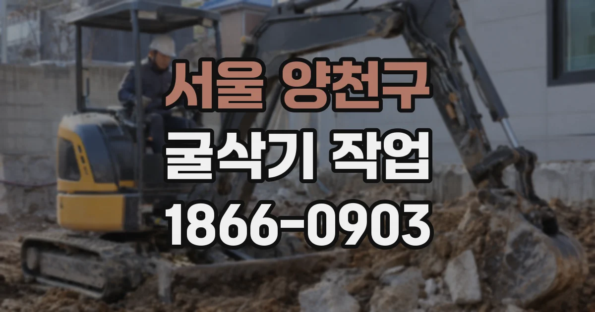 서울 양천구 굴삭기 작업
