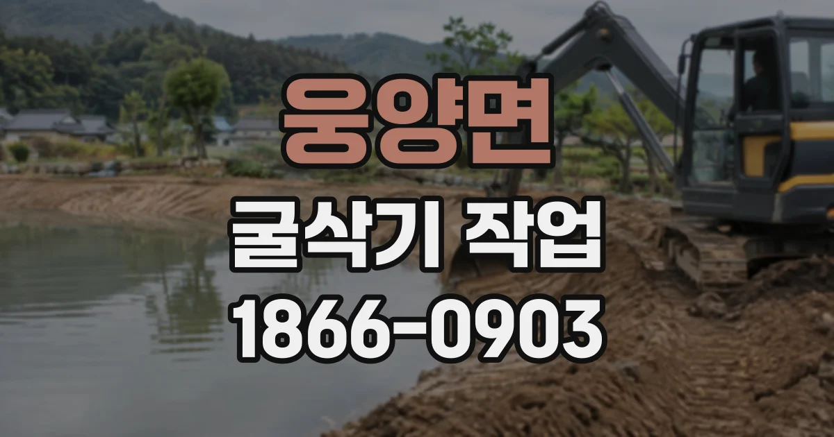 웅양면 굴삭기작업