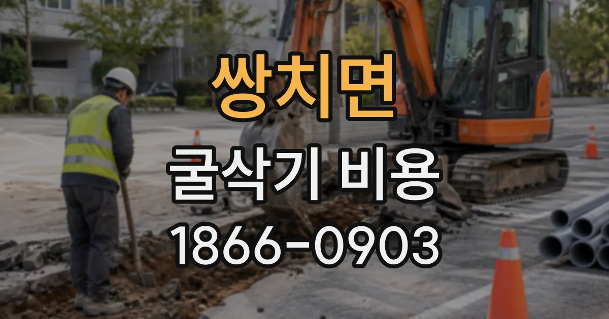 쌍치면 굴삭기비용
