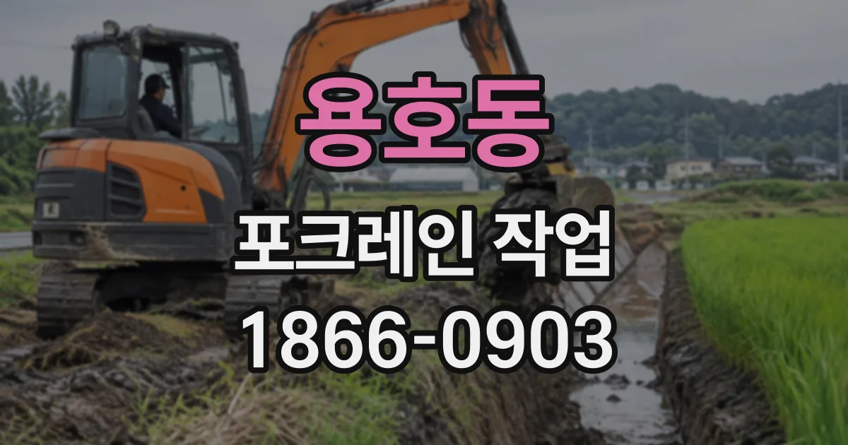 용호동 포크레인작업