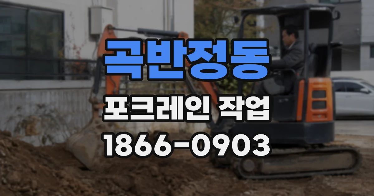 곡반정동 포크레인 작업