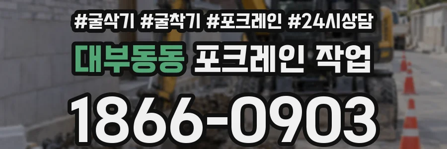 대부동동 포크레인 작업