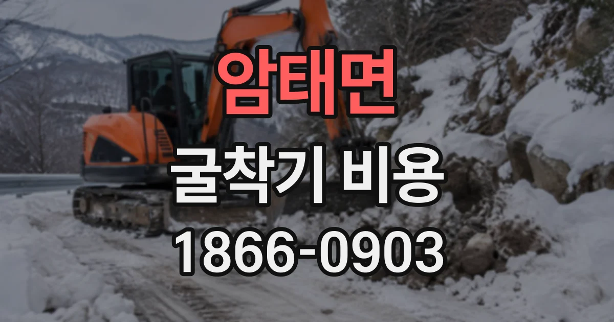 암태면 굴착기비용