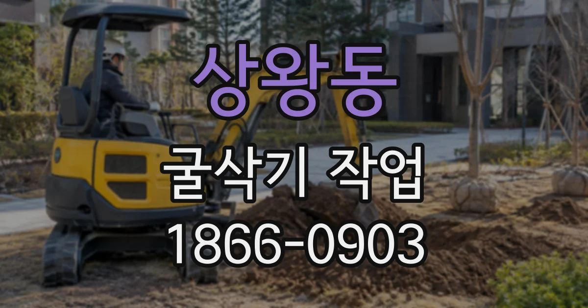 상왕동 굴삭기작업