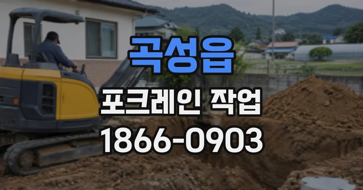 곡성읍 포크레인작업