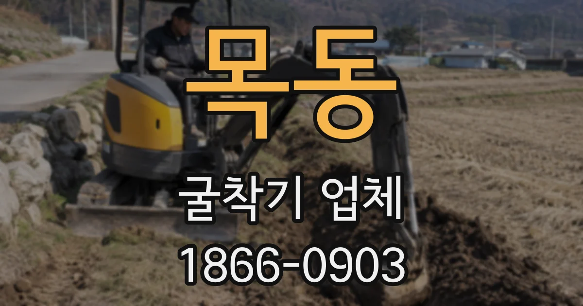 목동 굴착기 업체