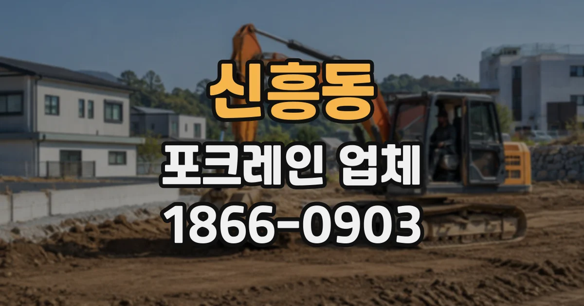신흥동 포크레인업체