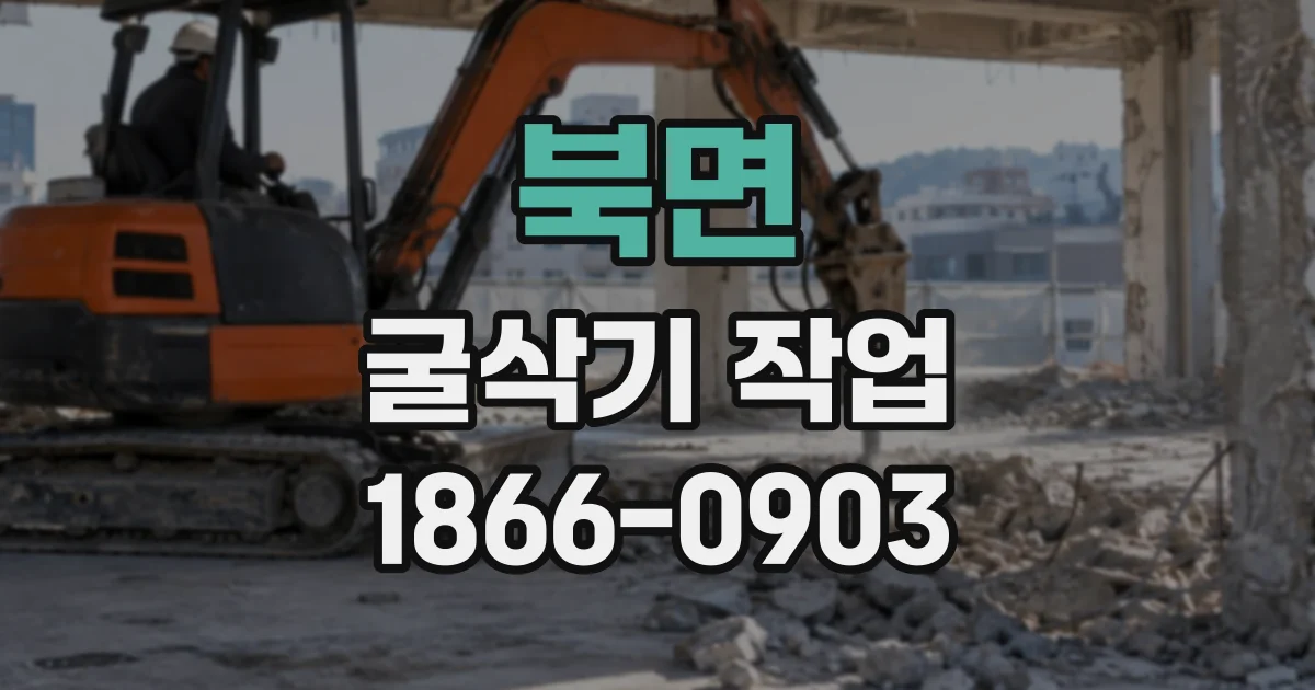 북면 굴삭기작업