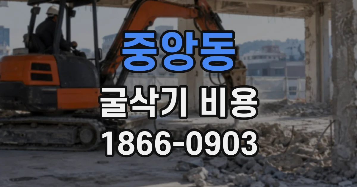중앙동 굴삭기비용