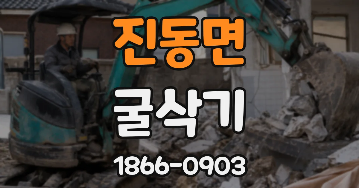 진동면 굴삭기
