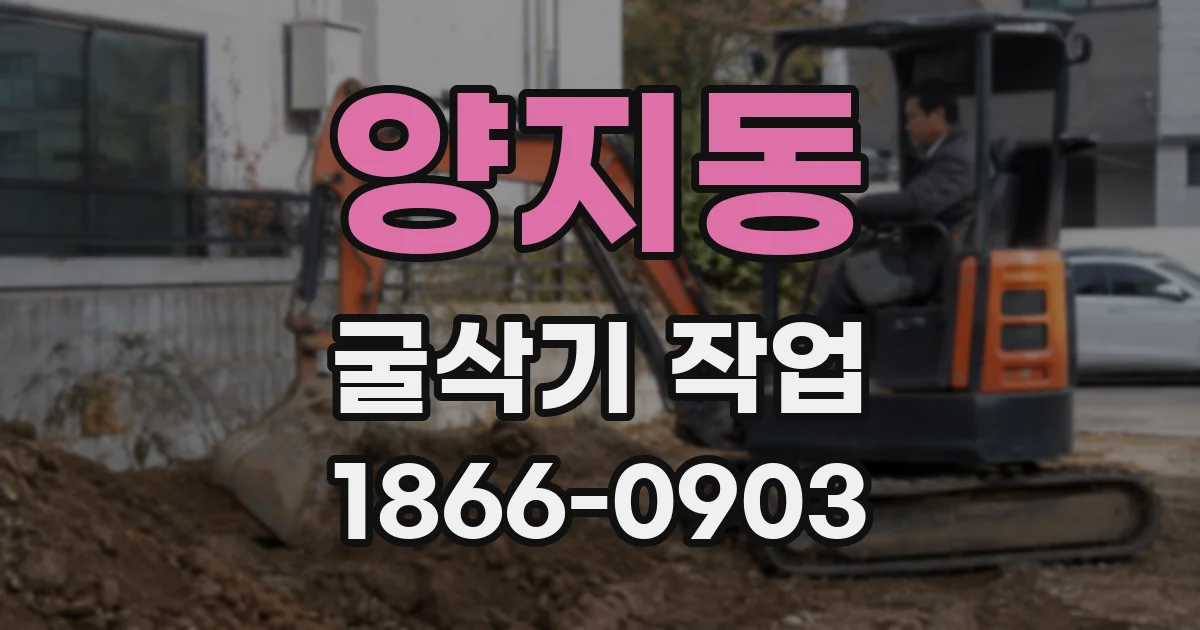 양지동 굴삭기 작업