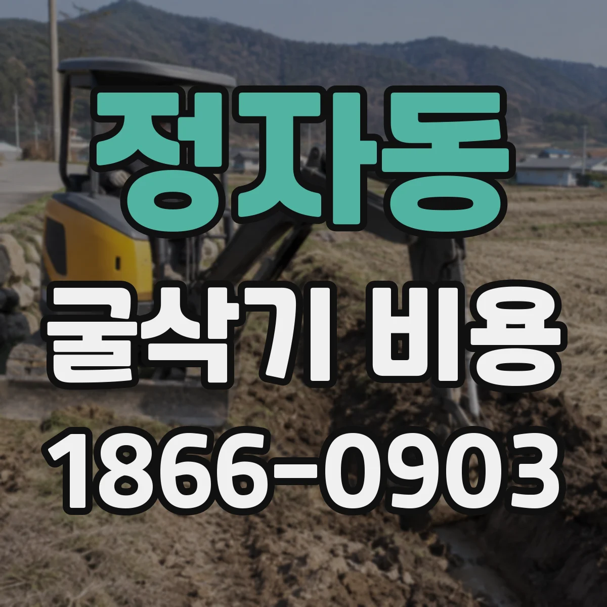 정자동 굴삭기 비용