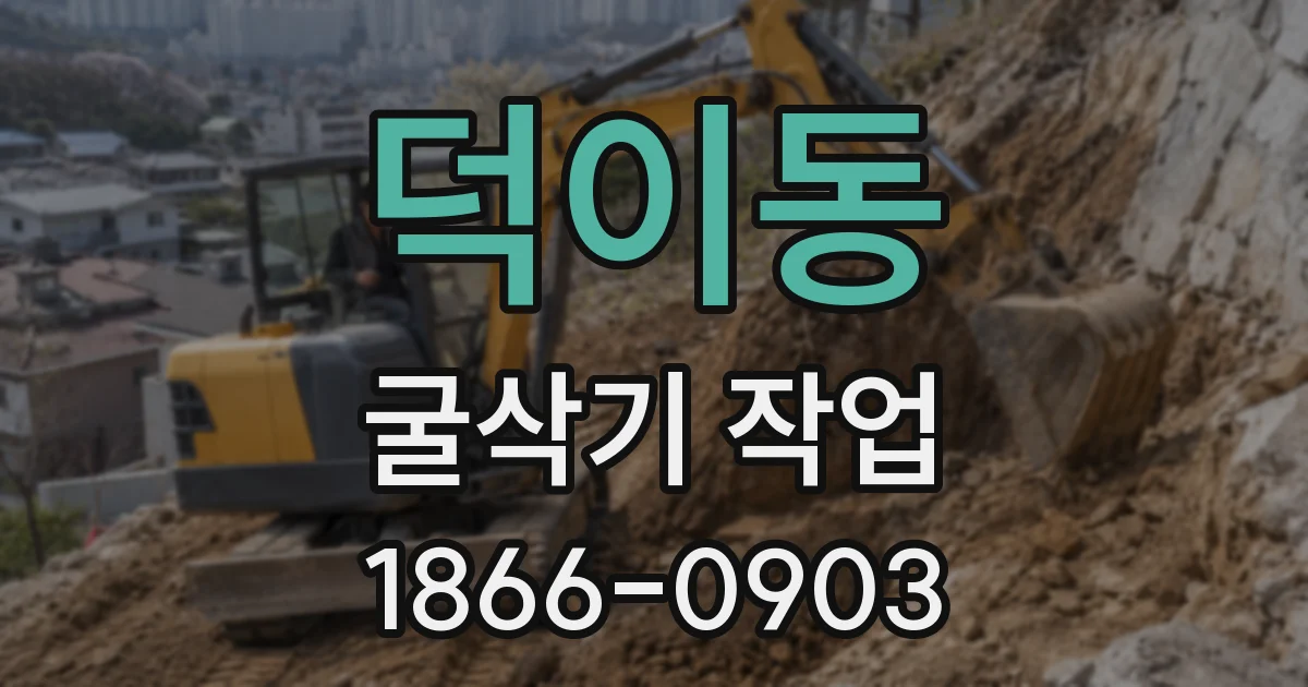 덕이동 굴삭기 작업