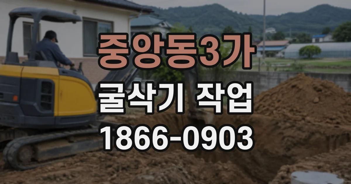 중앙동3가 굴삭기작업