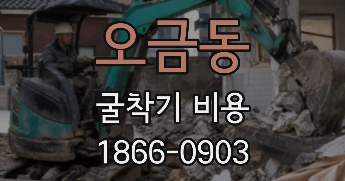 오금동 굴착기 비용