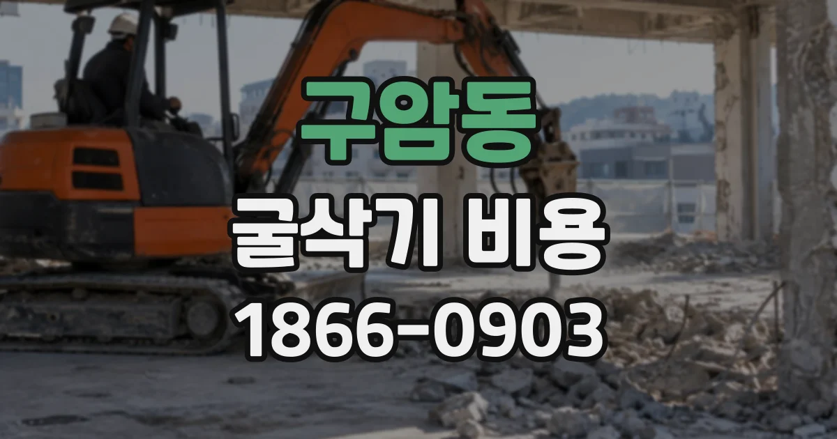 구암동 굴삭기비용