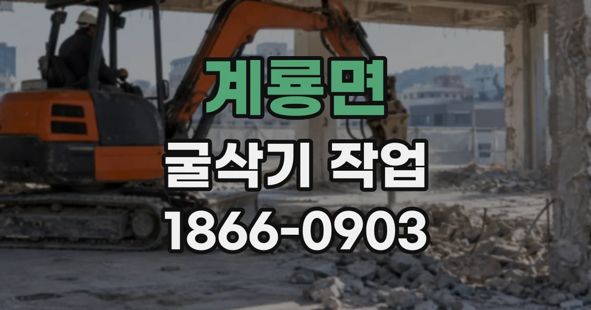 계룡면 굴삭기작업
