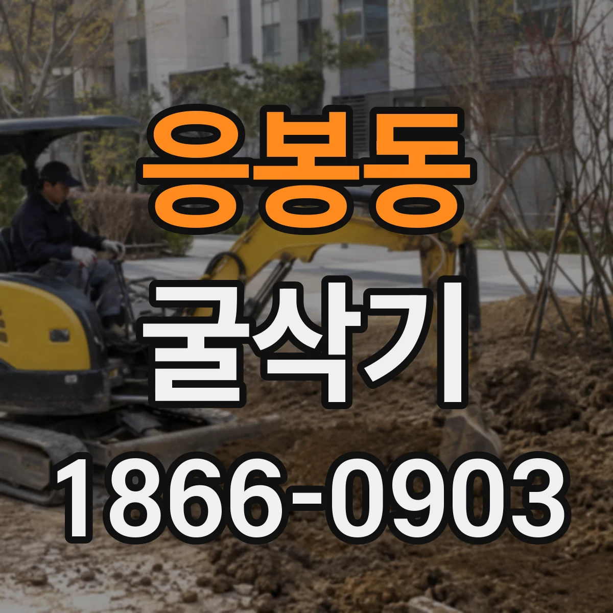 응봉동 굴삭기