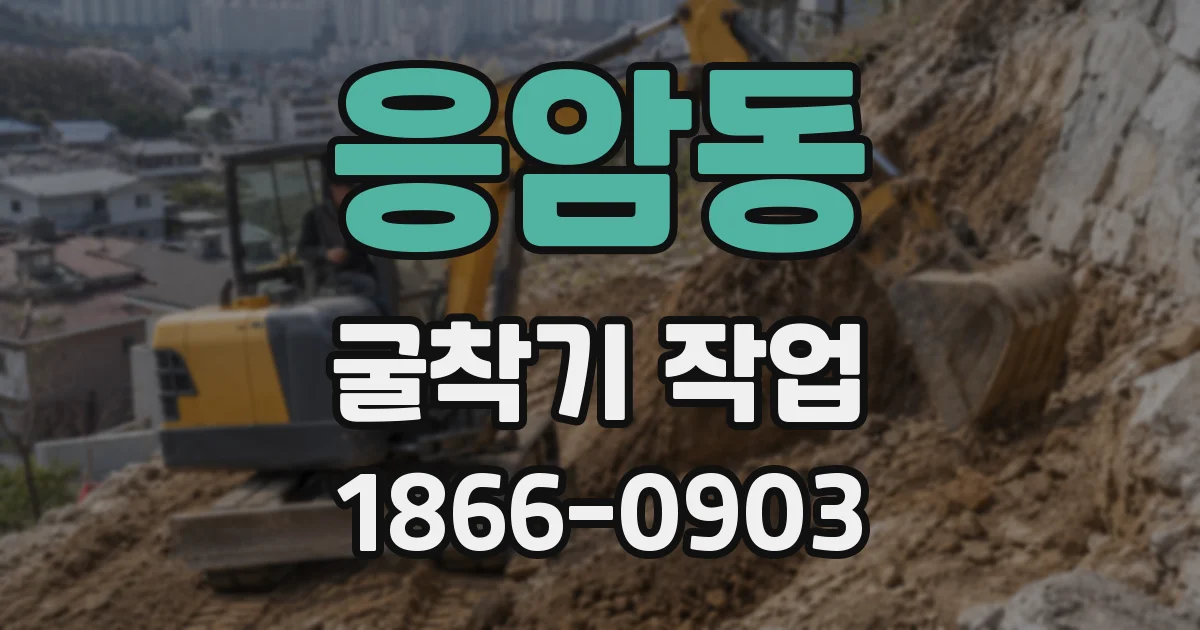 응암동 굴착기 작업