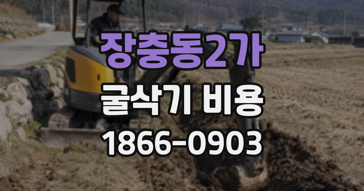 장충동2가 굴삭기 비용