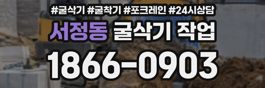 서정동 굴삭기 작업
