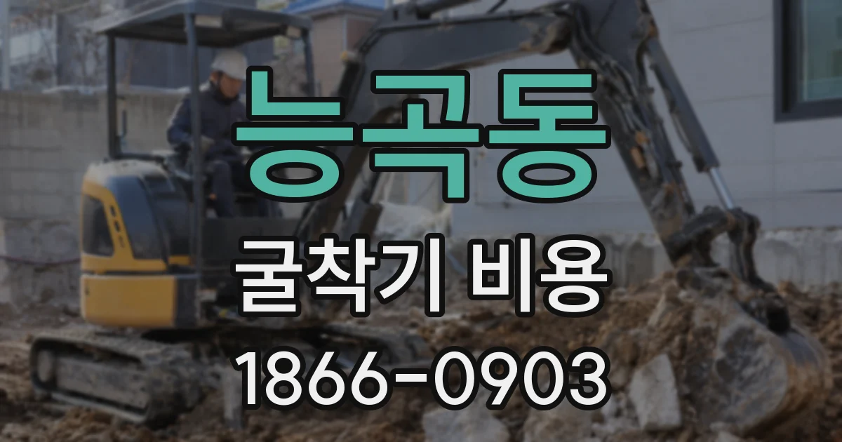 능곡동 굴착기 비용
