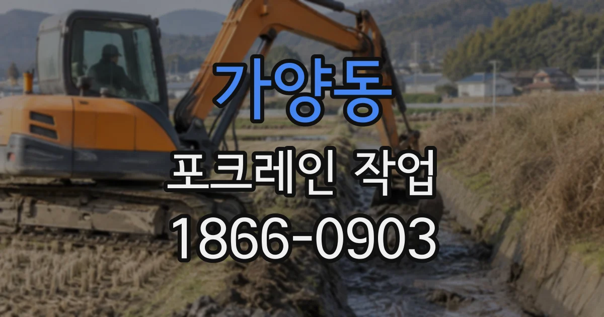 가양동 포크레인작업