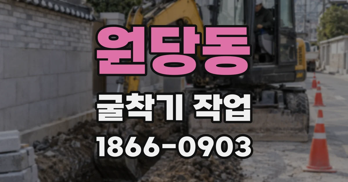 원당동 굴착기 작업