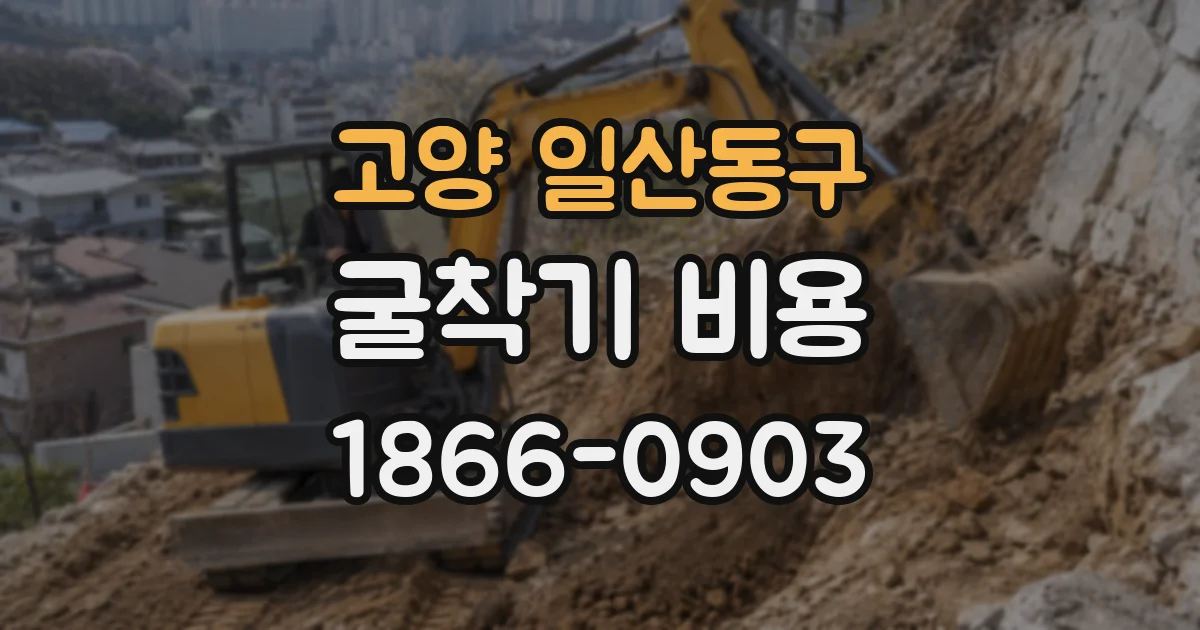 고양 일산동구 굴착기 비용