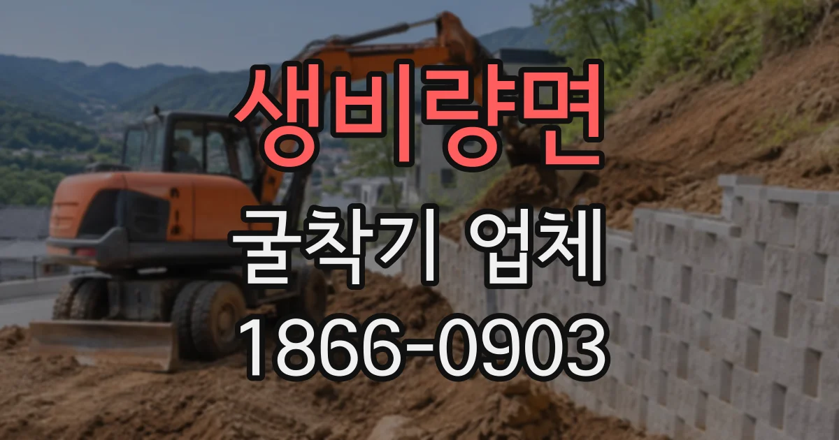생비량면 굴착기업체