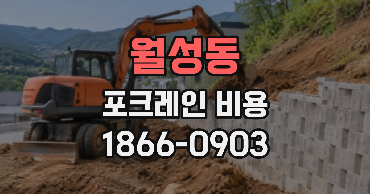 월성동 포크레인비용