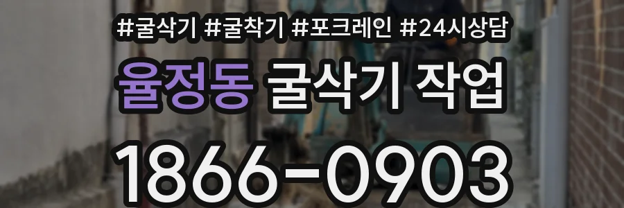 율정동 굴삭기 작업