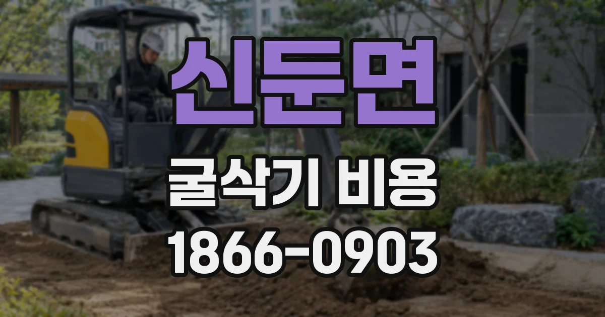 신둔면 굴삭기 비용