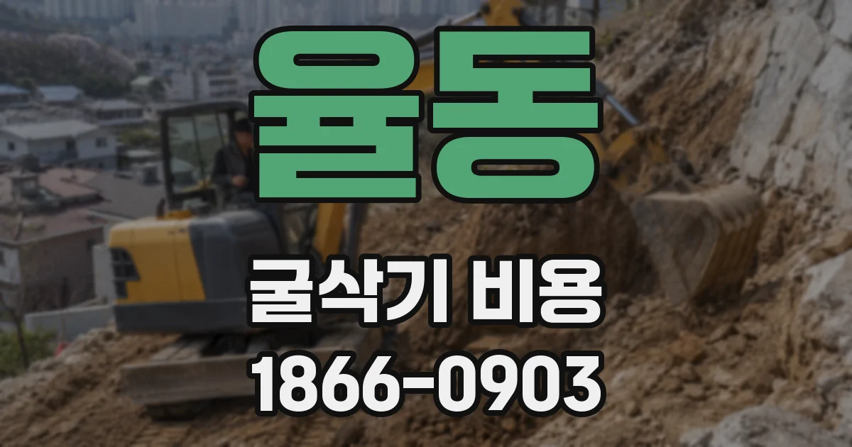 율동 굴삭기 비용
