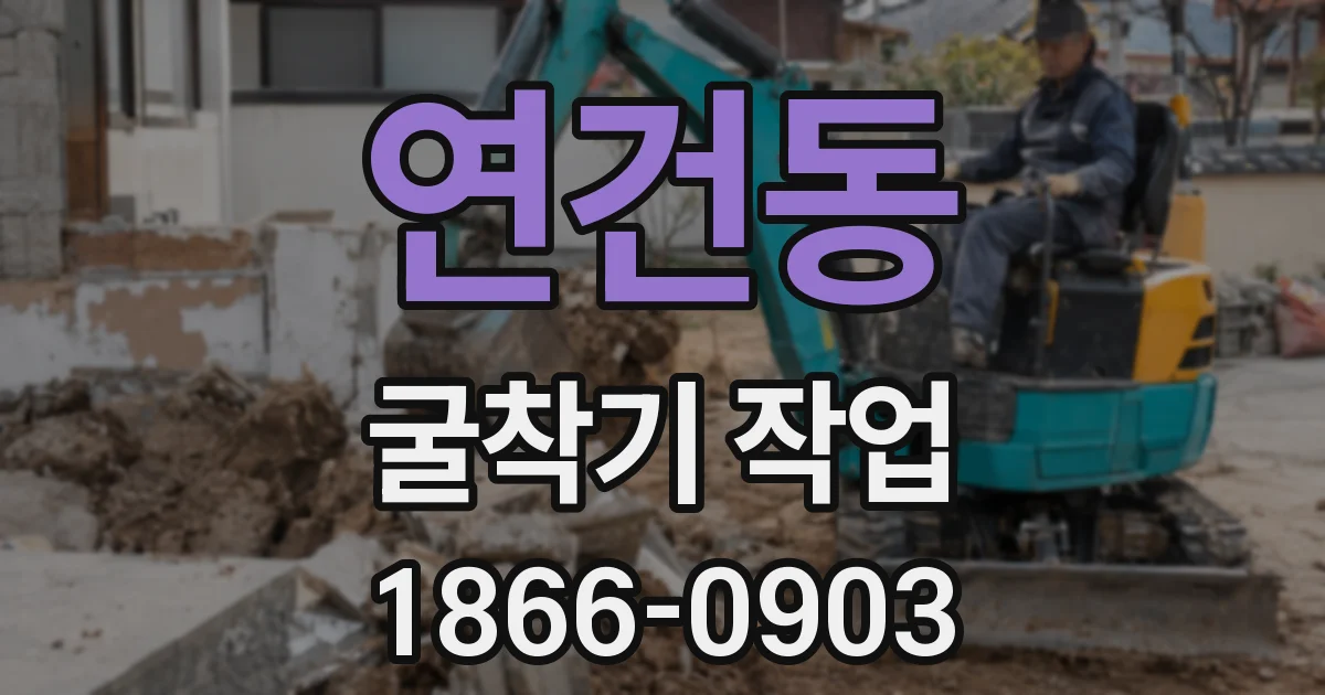 연건동 굴착기 작업